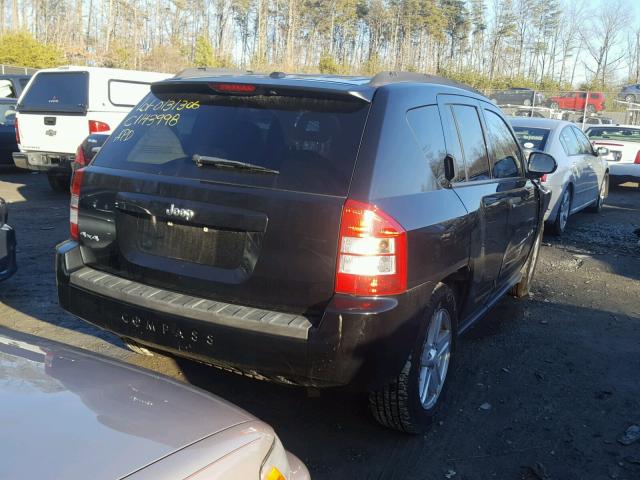 1J8FF47W97D596733 - 2007 JEEP COMPASS BLACK photo 4