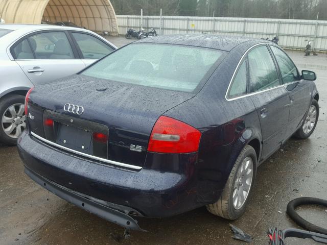 WAUEH64B01N035619 - 2001 AUDI A6 2.8 QUA BLUE photo 4