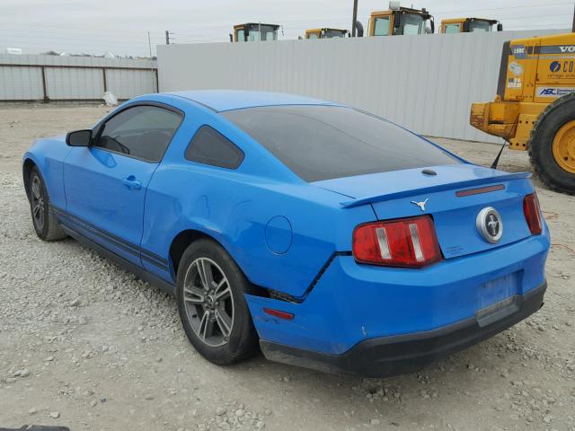 1ZVBP8ANXA5130950 - 2010 FORD MUSTANG BLUE photo 3