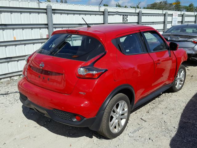 JN8AF5MV8GT657437 - 2016 NISSAN JUKE S RED photo 4