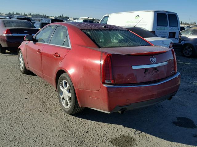 1G6DF577880172596 - 2008 CADILLAC CTS RED photo 3