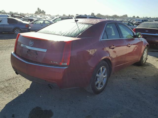 1G6DF577880172596 - 2008 CADILLAC CTS RED photo 4