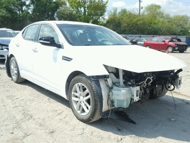 KNAGM4A76D5381039 - 2013 KIA OPTIMA LX WHITE photo 1