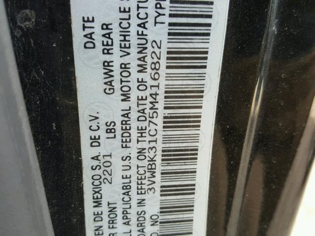 3VWBK31C75M416822 - 2005 VOLKSWAGEN NEW BEETLE 黑色 照片 10