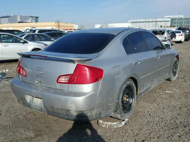 JNKCV51E33M023239 - 2003 INFINITI G35 SILVER photo 4