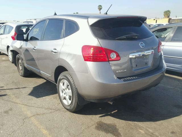 JN8AS5MTXDW502151 - 2013 NISSAN ROGUE S GRAY photo 3