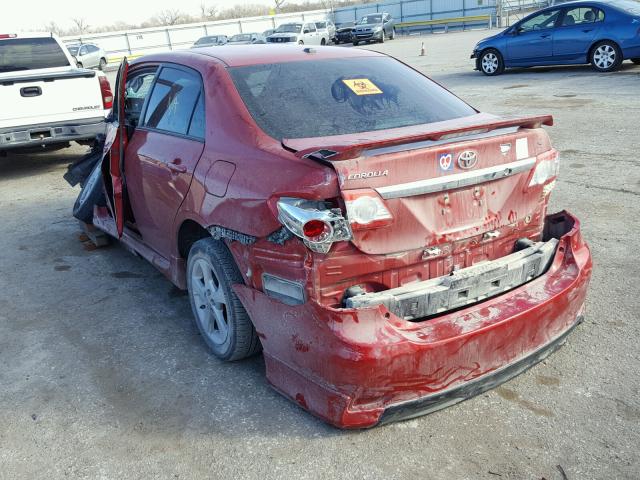 5YFBU4EE6CP029294 - 2012 TOYOTA COROLLA BA RED photo 3