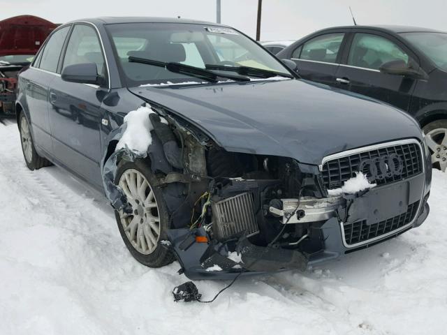 WAUDF78E58A169782 - 2008 AUDI A4 2.0T QU GRAY photo 1