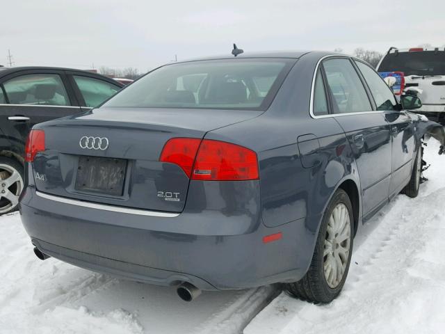 WAUDF78E58A169782 - 2008 AUDI A4 2.0T QU GRAY photo 4