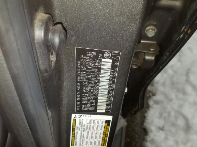 2T1KR32E56C589036 - 2006 TOYOTA COROLLA MA GRAY photo 10