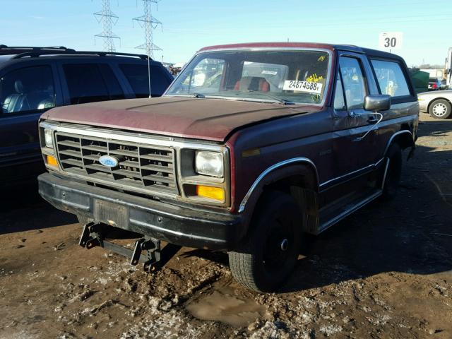 1FMDU15F8DLA47415 - 1983 FORD BRONCO U10 MAROON photo 2