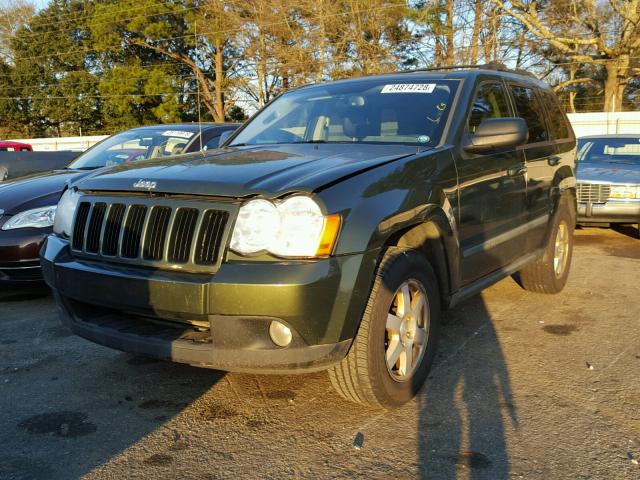 1J8HS48N68C158057 - 2008 JEEP GRAND CHER GREEN photo 2