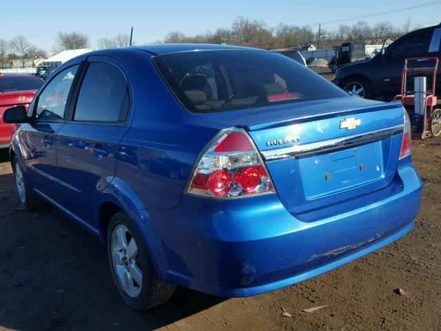 KL1TD56E59B692508 - 2009 CHEVROLET AVEO LS BLUE photo 3