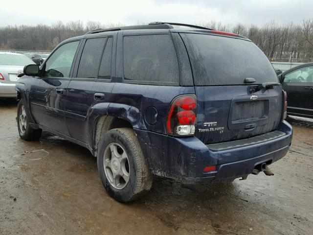 1GNDS13S482162266 - 2008 CHEVROLET TRAILBLAZE BLUE photo 3