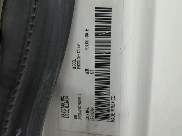 3HSDJAPRXFN560415 - 2015 INTERNATIONAL PROSTAR أبيض صورة 10