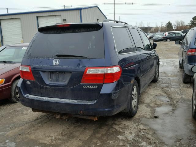 5FNRL38415B077752 - 2005 HONDA ODYSSEY EX BLUE photo 4