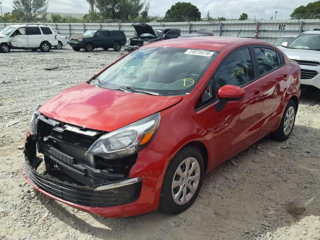 KNADM4A36H6047996 - 2017 KIA RIO LX BLACK photo 2