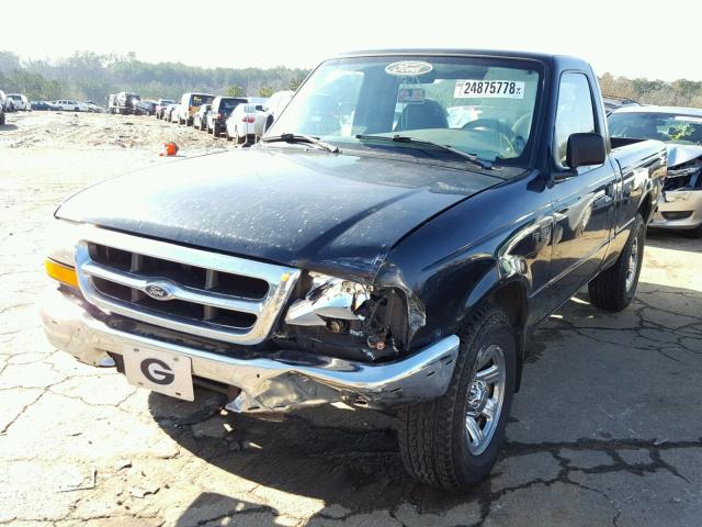 1FTYR10C9YPA11462 - 2000 FORD RANGER BLACK photo 2