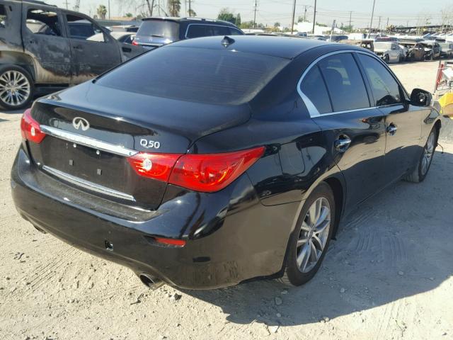 JN1AV7AP7EM691167 - 2014 INFINITI Q50 HYBRID BLACK photo 4