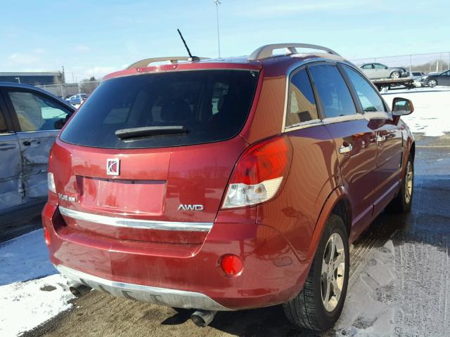 3GSDL537X9S581225 - 2009 SATURN VUE XR RED photo 4