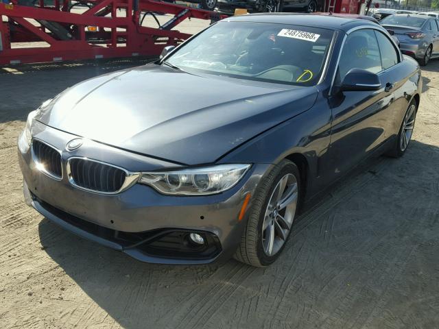 WBA4U7C58H5H19422 - 2017 BMW 430I GRAY photo 2