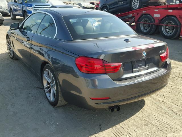 WBA4U7C58H5H19422 - 2017 BMW 430I GRAY photo 3