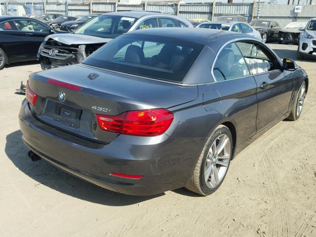 WBA4U7C58H5H19422 - 2017 BMW 430I GRAY photo 4