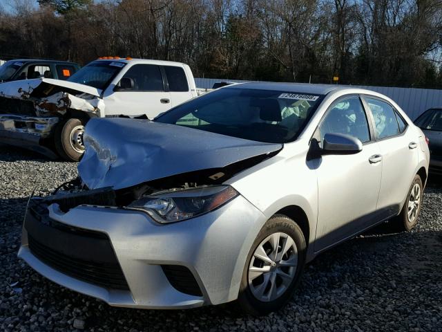 2T1BURHE5EC126787 - 2014 TOYOTA COROLLA L SILVER photo 2