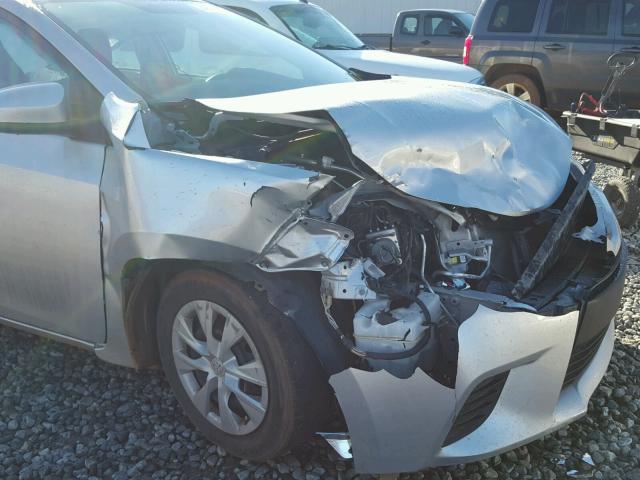 2T1BURHE5EC126787 - 2014 TOYOTA COROLLA L SILVER photo 9