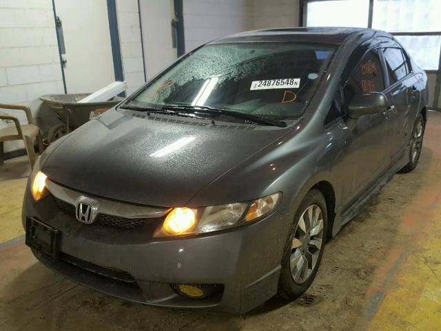 19XFA16849E045263 - 2009 HONDA CIVIC EX GRAY photo 2