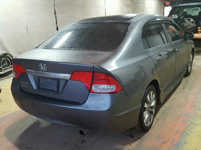 19XFA16849E045263 - 2009 HONDA CIVIC EX GRAY photo 4