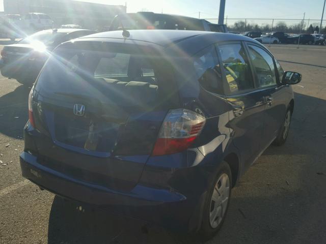 JHMGE8H3XDC061520 - 2013 HONDA FIT BLUE photo 4