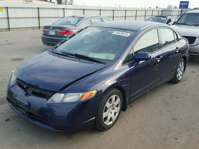 JHMFA16587S009266 - 2007 HONDA CIVIC LX BLUE photo 2