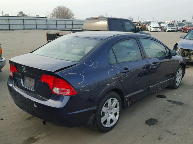 JHMFA16587S009266 - 2007 HONDA CIVIC LX BLUE photo 4