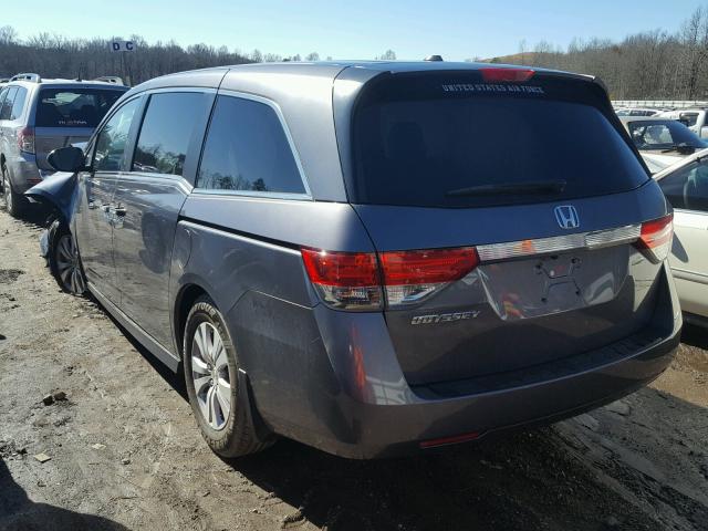 5FNRL5H63EB095232 - 2014 HONDA ODYSSEY EX GRAY photo 3