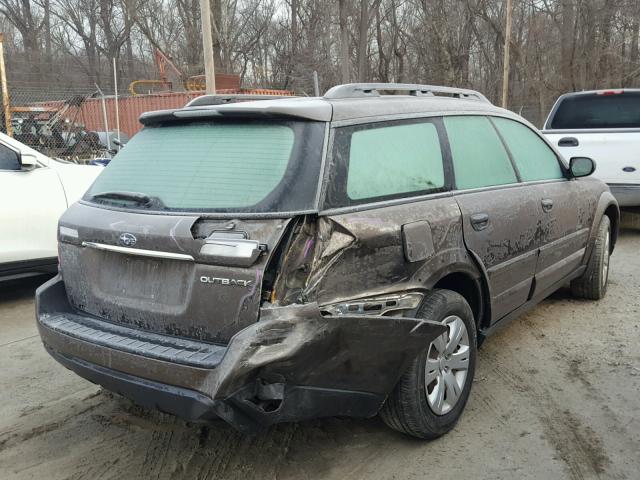 4S4BP60C697311515 - 2009 SUBARU OUTBACK BROWN photo 4