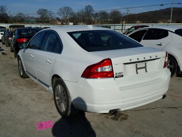 YV1952AS0C1151708 - 2012 VOLVO S80 3.2 WHITE photo 3