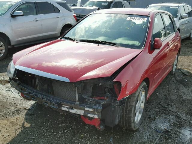 KNAFE241395024557 - 2009 KIA SPECTRA SX RED photo 2