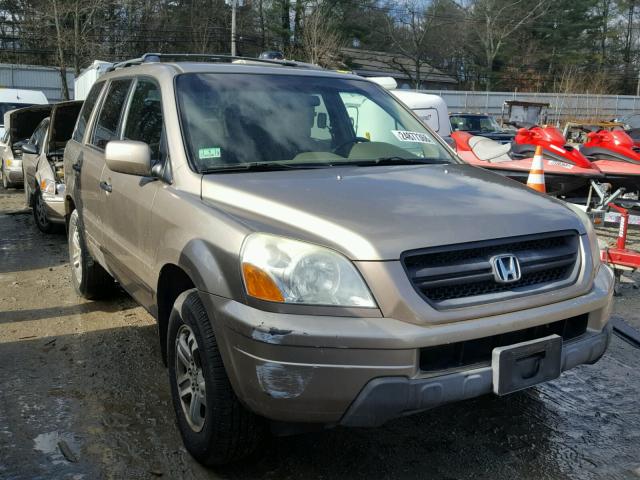 2HKYF18574H531955 - 2004 HONDA PILOT EXL GOLD photo 1