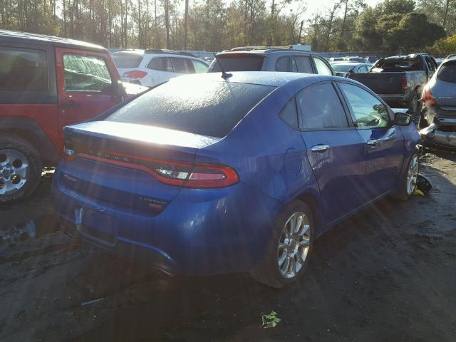 1C3CDFCH9DD200013 - 2013 DODGE DART LIMIT BLUE photo 4