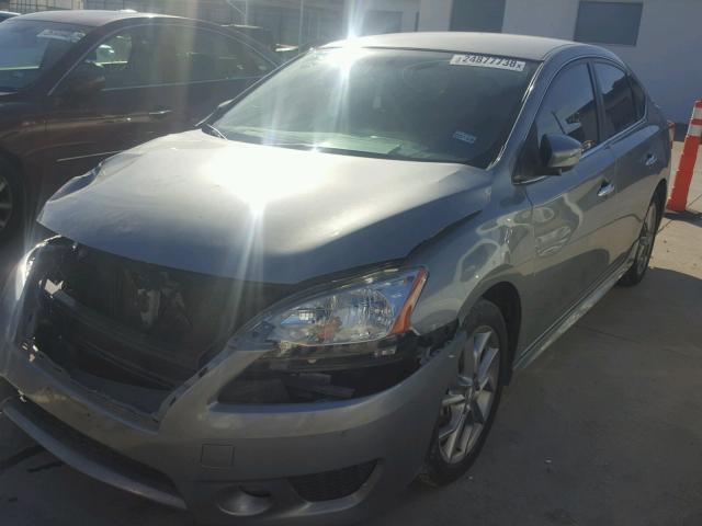 3N1AB7AP1DL721894 - 2013 NISSAN SENTRA S GRAY photo 2