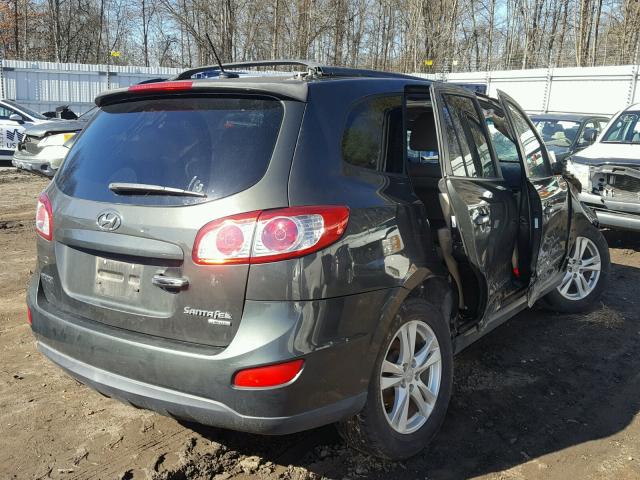 5NMSK4AGXAH335239 - 2010 HYUNDAI SANTA FE L GRAY photo 4