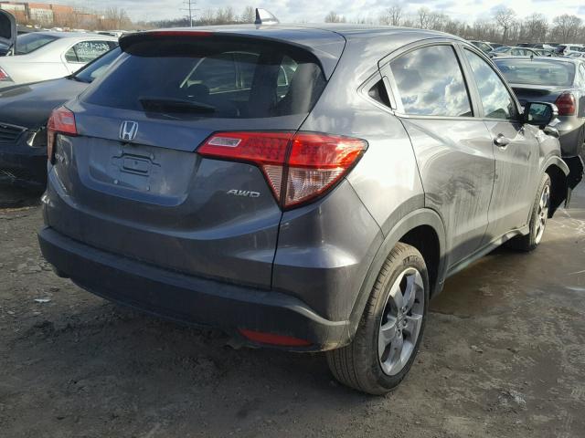 3CZRU6H52HM723883 - 2017 HONDA HR-V EX GRAY photo 4