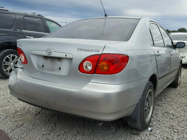 1NXBR32E73Z105930 - 2003 TOYOTA COROLLA CE SILVER photo 4