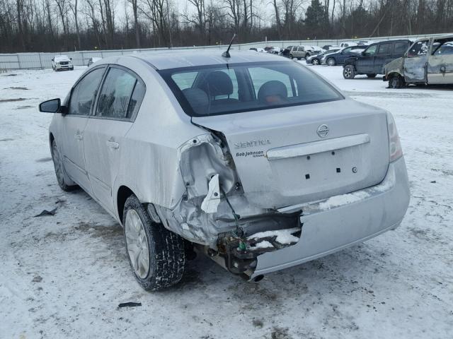 3N1AB6AP2AL639081 - 2010 NISSAN SENTRA 2.0 SILVER photo 3