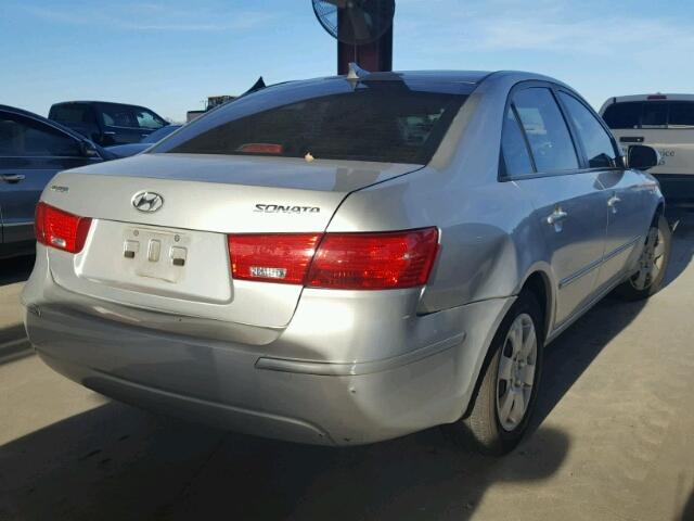 5NPET46C29H498739 - 2009 HYUNDAI SONATA GLS SILVER photo 4