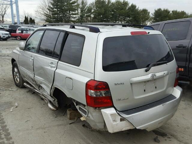 JTEEP21A740029968 - 2004 TOYOTA HIGHLANDER SILVER photo 3