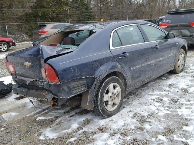 1G1ZG57B18F203925 - 2008 CHEVROLET MALIBU LS BLUE photo 4