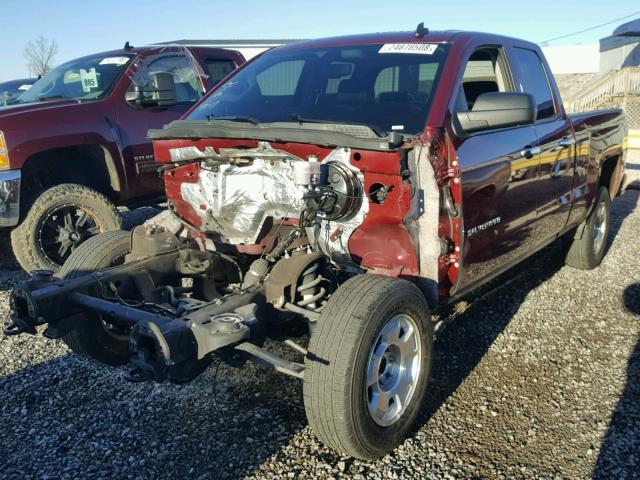 1GCRCREC2EZ350416 - 2014 CHEVROLET SILVERADO MAROON photo 2