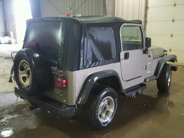 1J4FA49S62P774129 - 2002 JEEP WRANGLER / GRAY photo 4